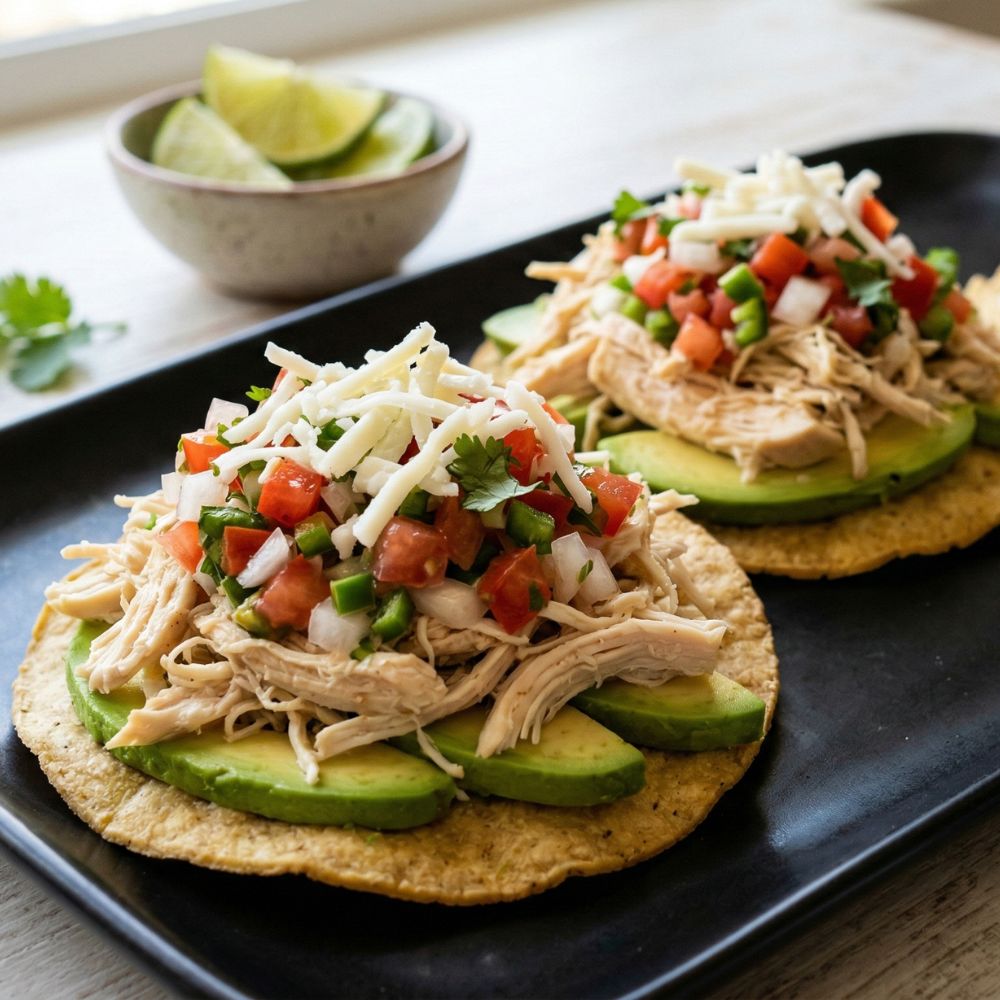 Receta: Tostadas de pollo