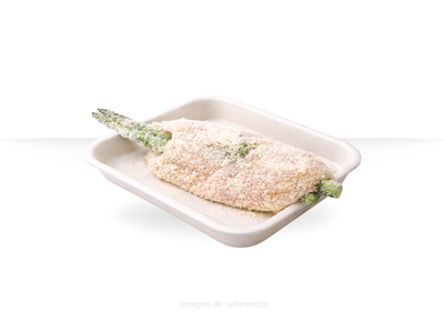 Milanesa de pollo parmesano con espárragos (Fresco)