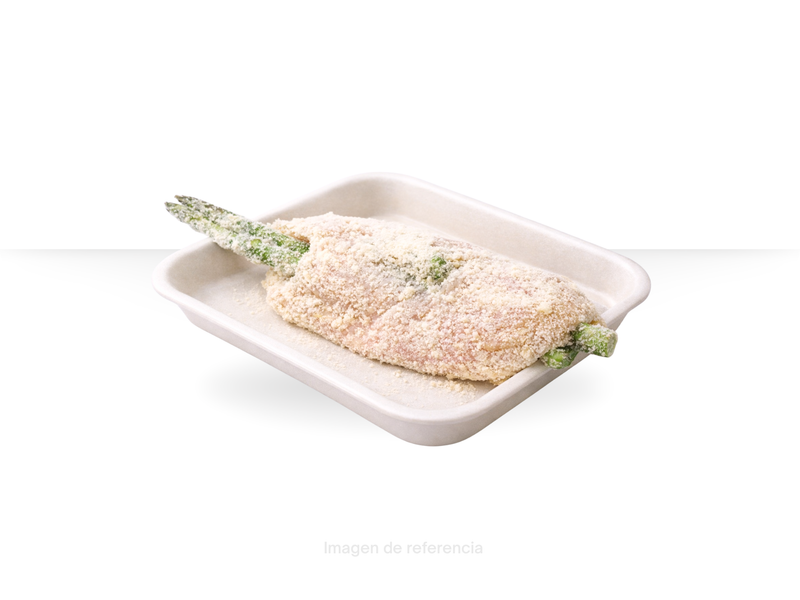 Milanesa de pollo parmesano con espárragos (Fresco)