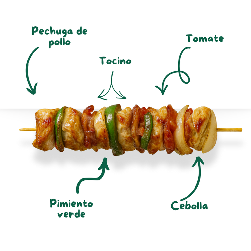 Brocheta de pechuga de pollo (Cocinado)