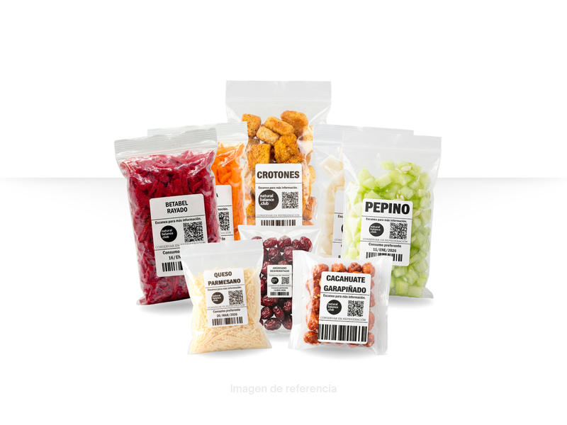 Toppings para ensaladas verdes individuales